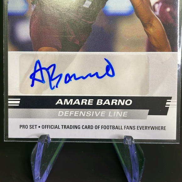PROSET Amare Baron Autograph Card 🏈 Carolina Panthers - Picture 2 of 5